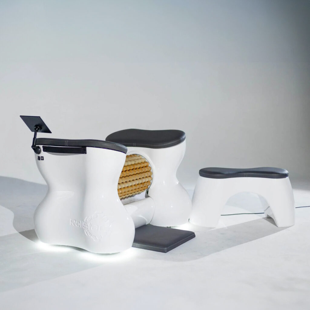 Lymphatic roller massage machine at a wellness center